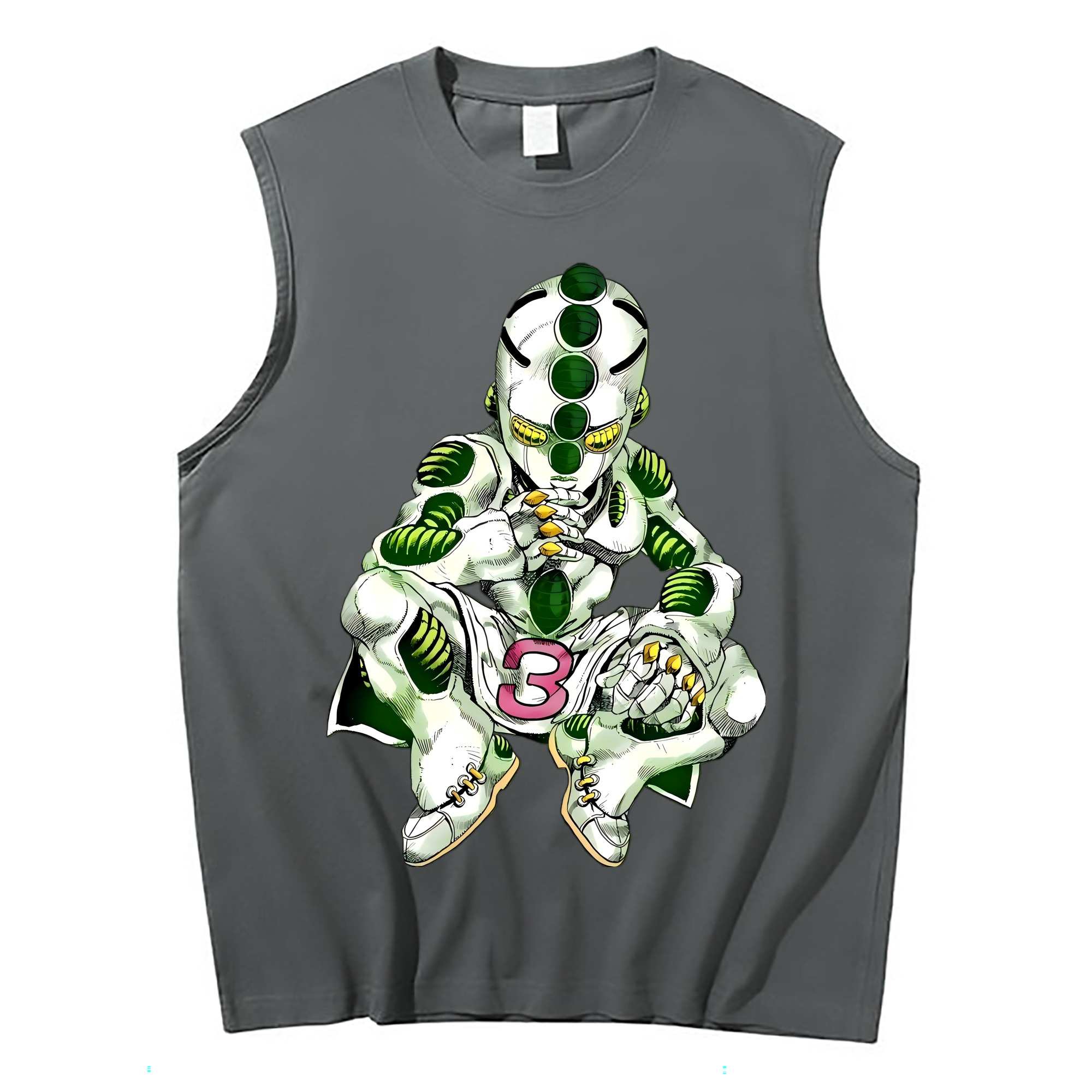 （画像用） ジョジョの奇妙な冒険 広瀨康一 JoJo's Bizarre Adventure Hirose Koichi コットン100％タンクトップ（フロントプリント）